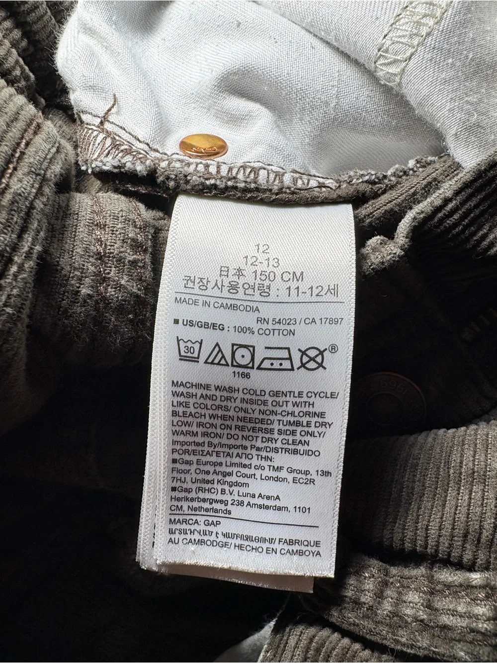GAP kid's Dark Gray casual pants with Distress